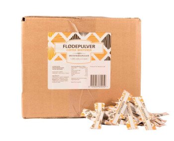 Flødepulver i portionspak: Sticks 2g x 1000 stk